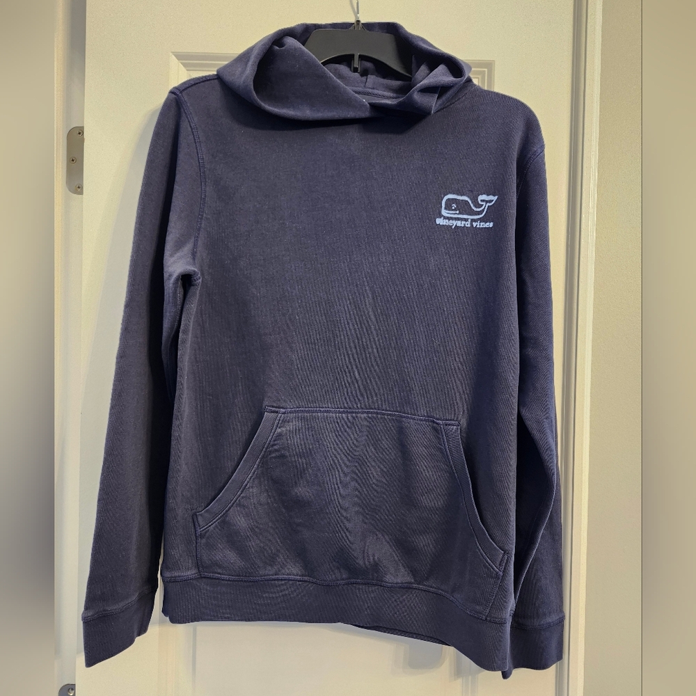 Vineyard Vines Kids Vintage Whale Hoodie Navy Blue Youth XL 18 Pullover NWT